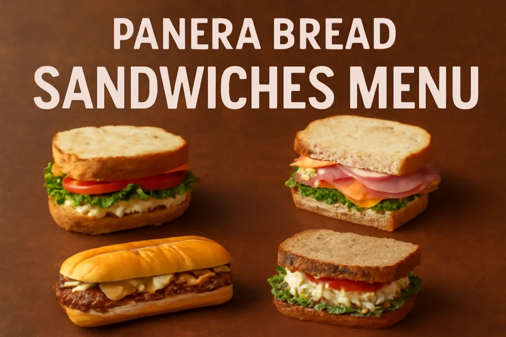Panera Bread Sandwiches Menu